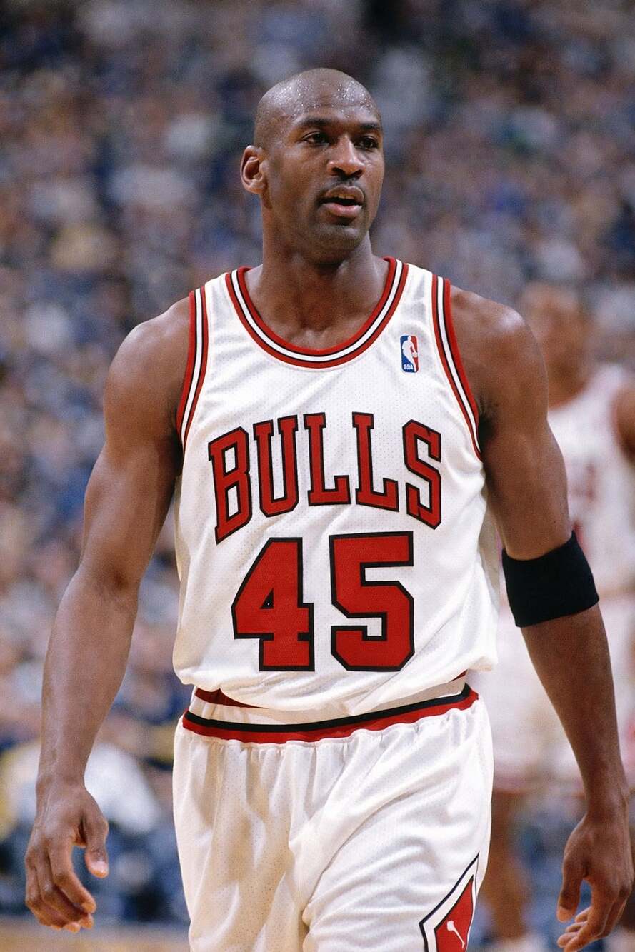 Mitchell & Ness NBA Chicago Bulls Authentic Jersey Michael Jordan 45 White 94-95